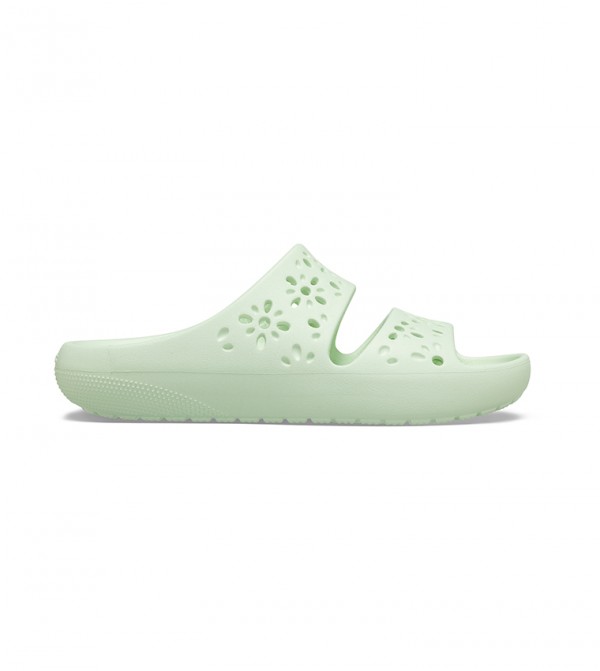 Crocs – sandale classique à découpe florale – Teinte Jade