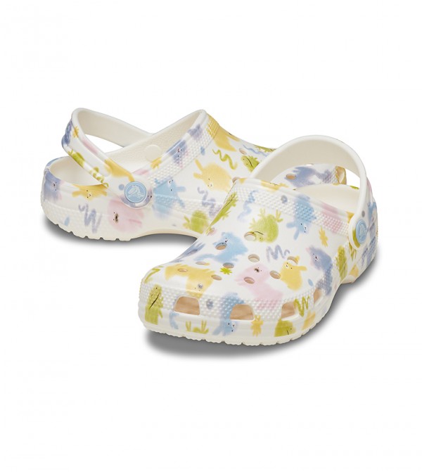 Crocs - Sabots classiques pour enfants à motifs d'animaux - pastel  Blanc 3