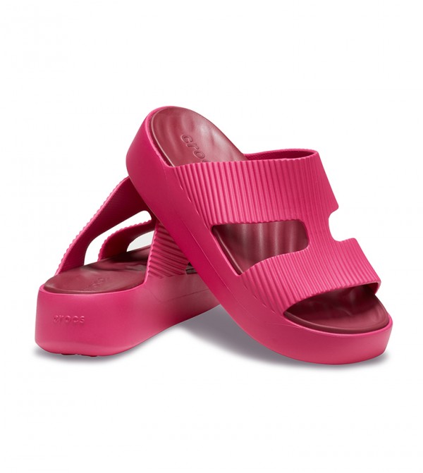 Crocs - Bretelles en H pour plateforme - Rose Fushia 3