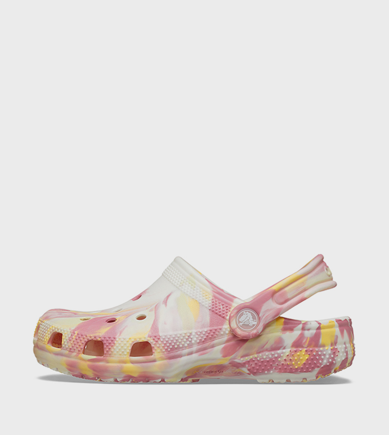 Crocs - Sabots classiques pour enfants à effet marbré lumineux - Hémérocalle/Multicolore 2