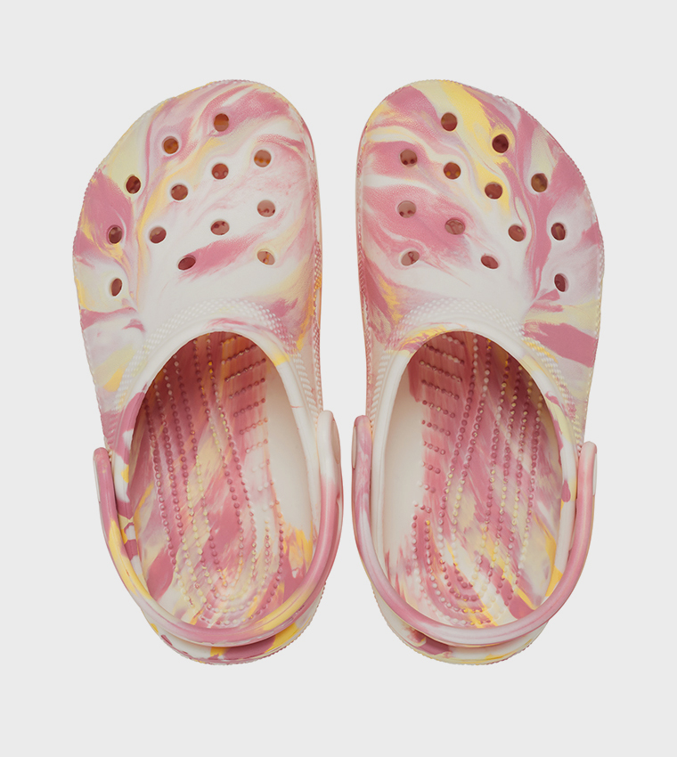 Crocs - Sabots classiques pour enfants à effet marbré lumineux - Hémérocalle/Multicolore 4