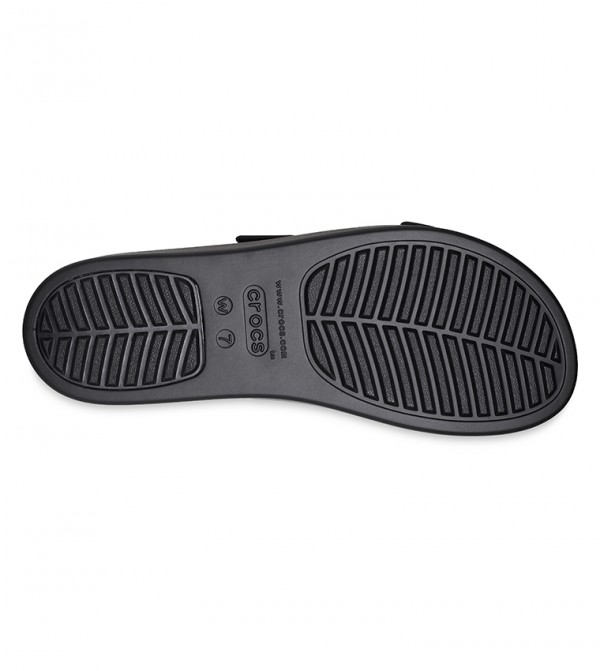 Crocs - Sandales compensées basses Brooklyn pour femmes - Noir 5