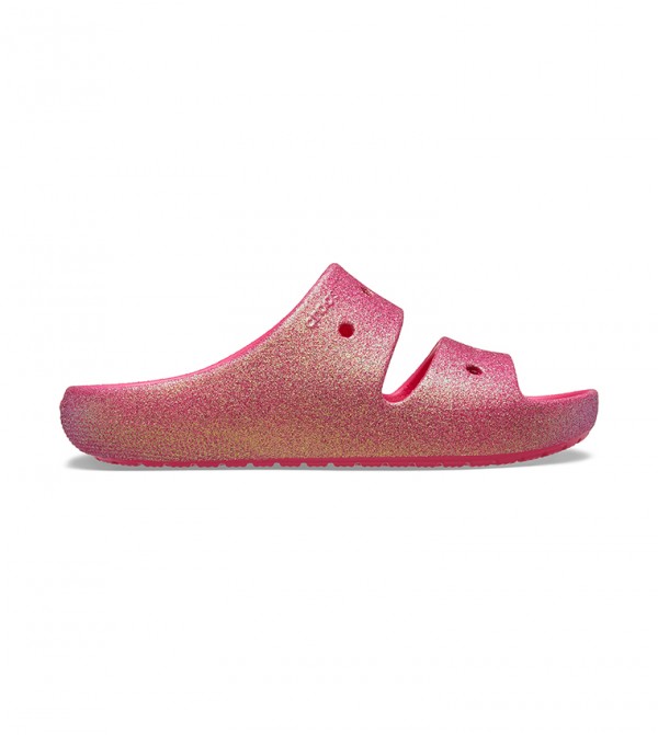 Crocs – Sandale classique à paillettes irisées II – Rose Glow