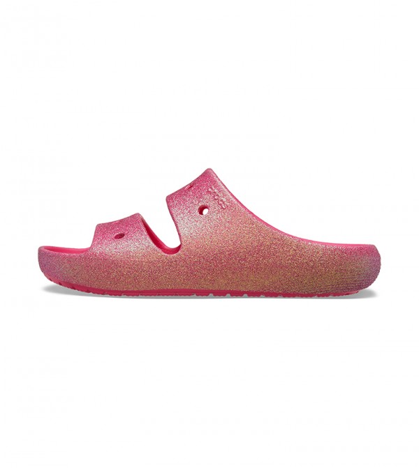 Crocs - Sandale classique à paillettes irisées II - Rose Glow 2