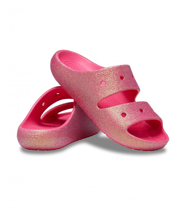 Crocs - Sandale classique à paillettes irisées II - Rose Glow 3