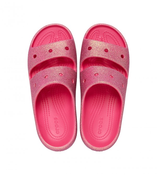 Crocs - Sandale classique à paillettes irisées II - Rose Glow 4