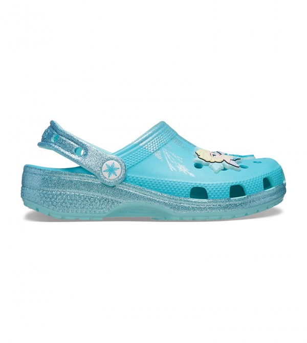 Crocs – Sabots classiques La Reine des Neiges Elsa pour tout-petits – Bleu Elsa