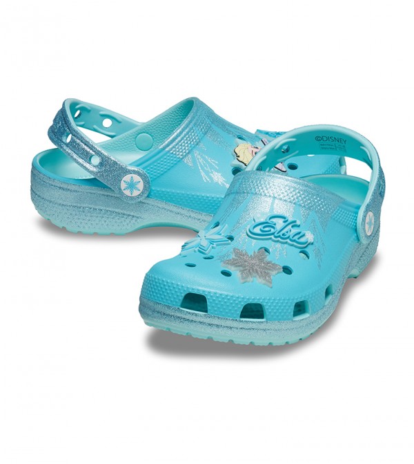 Crocs - Sabots classiques La Reine des Neiges Elsa pour tout-petits - Bleu Elsa 3