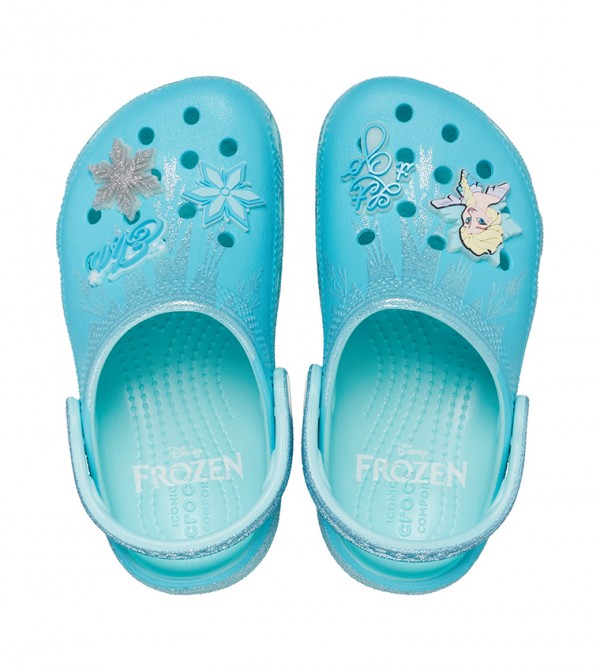 Crocs - Sabots classiques La Reine des Neiges Elsa pour tout-petits - Bleu Elsa 4