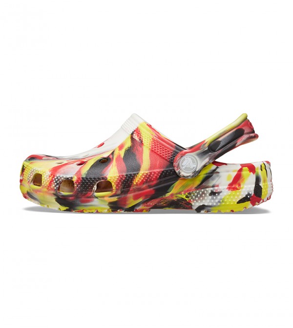 Crocs - Sabots classiques pour enfants à effet  marbré lumineux - Rouge 2