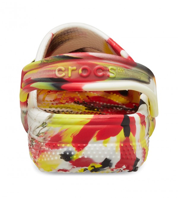 Crocs - Sabots classiques pour enfants à effet  marbré lumineux - Rouge 6