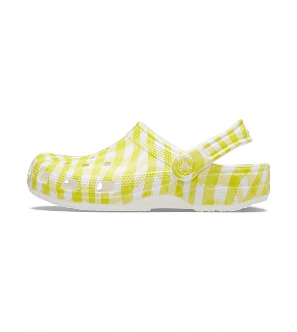 Crocs - Sabot classique à carreaux vichy - Jaune Blanc 2