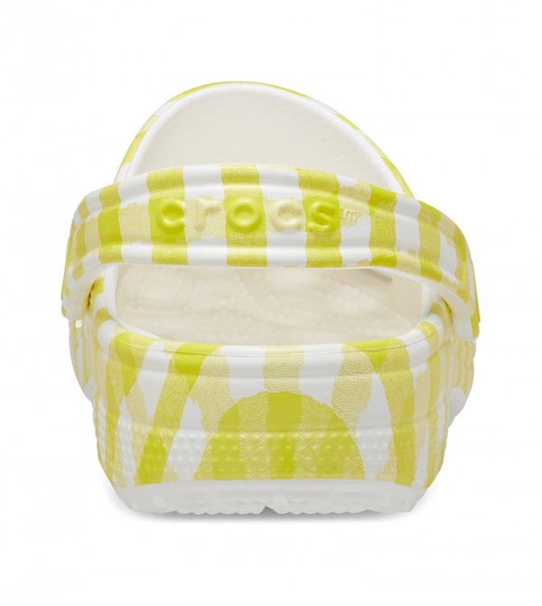 Crocs - Sabot classique à carreaux vichy - Jaune Blanc 6