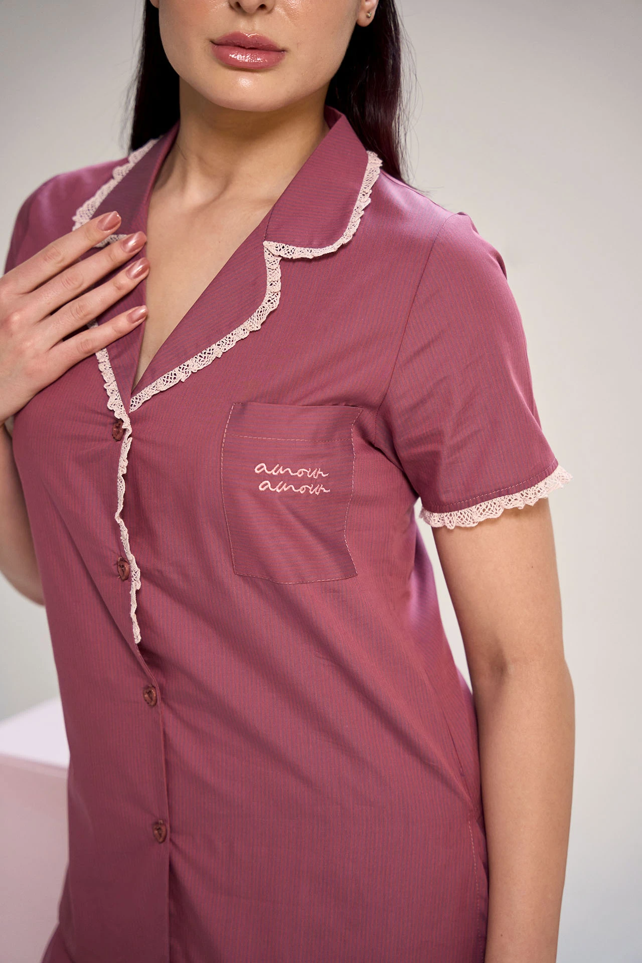 Adora - PYJAMA CHEMISE POPELINE AMOUR AMOUR 4