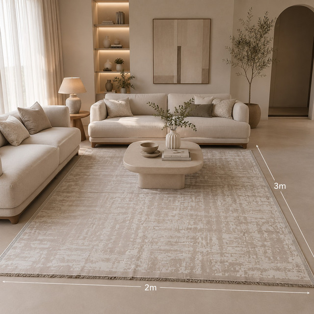 All&More – Margoum Moderne Effet Vintage 2M x 3M – Beige