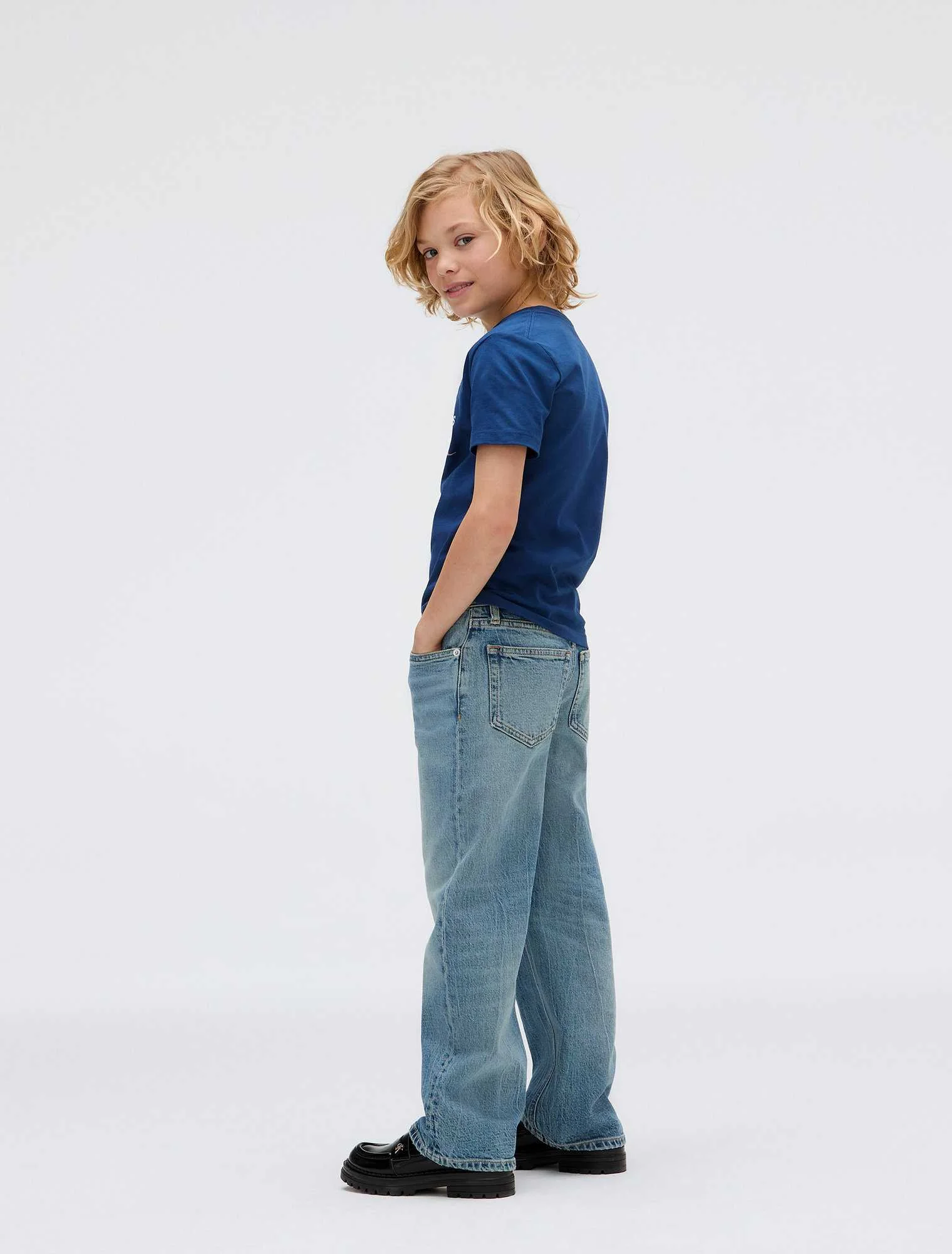 Calvin Klein - T-shirt à logo pour enfants - Bleu Marine 4