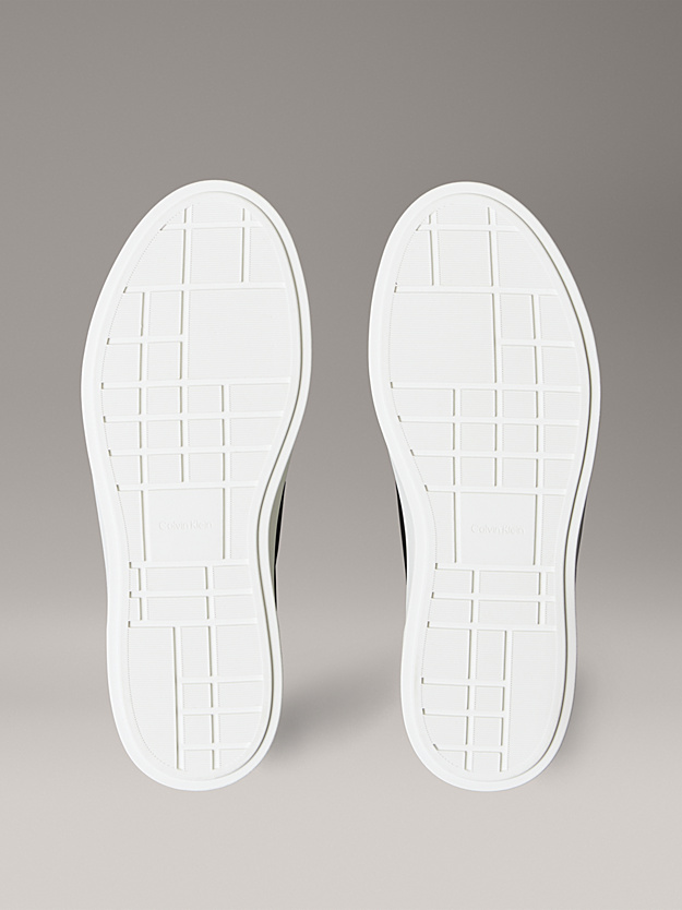 Calvin Klein - Baskets en cuir avec logo Signature - Noir Blanc 6