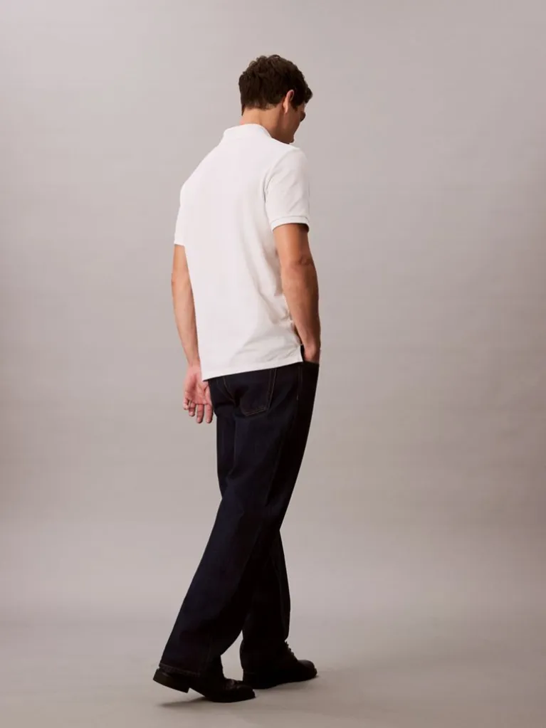 Calvin Klein - Polo en piqué de coton - Blanc de Blanc 5