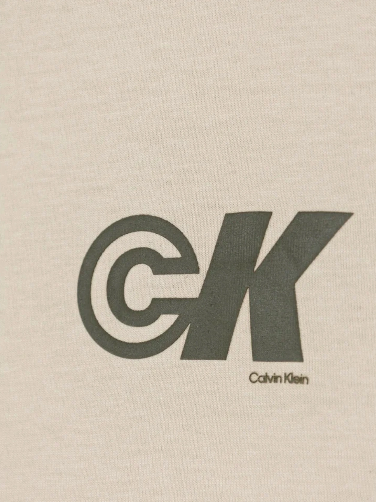 Calvin Klein - T-shirt à manches courtes imprimé monogramme - Beige 2