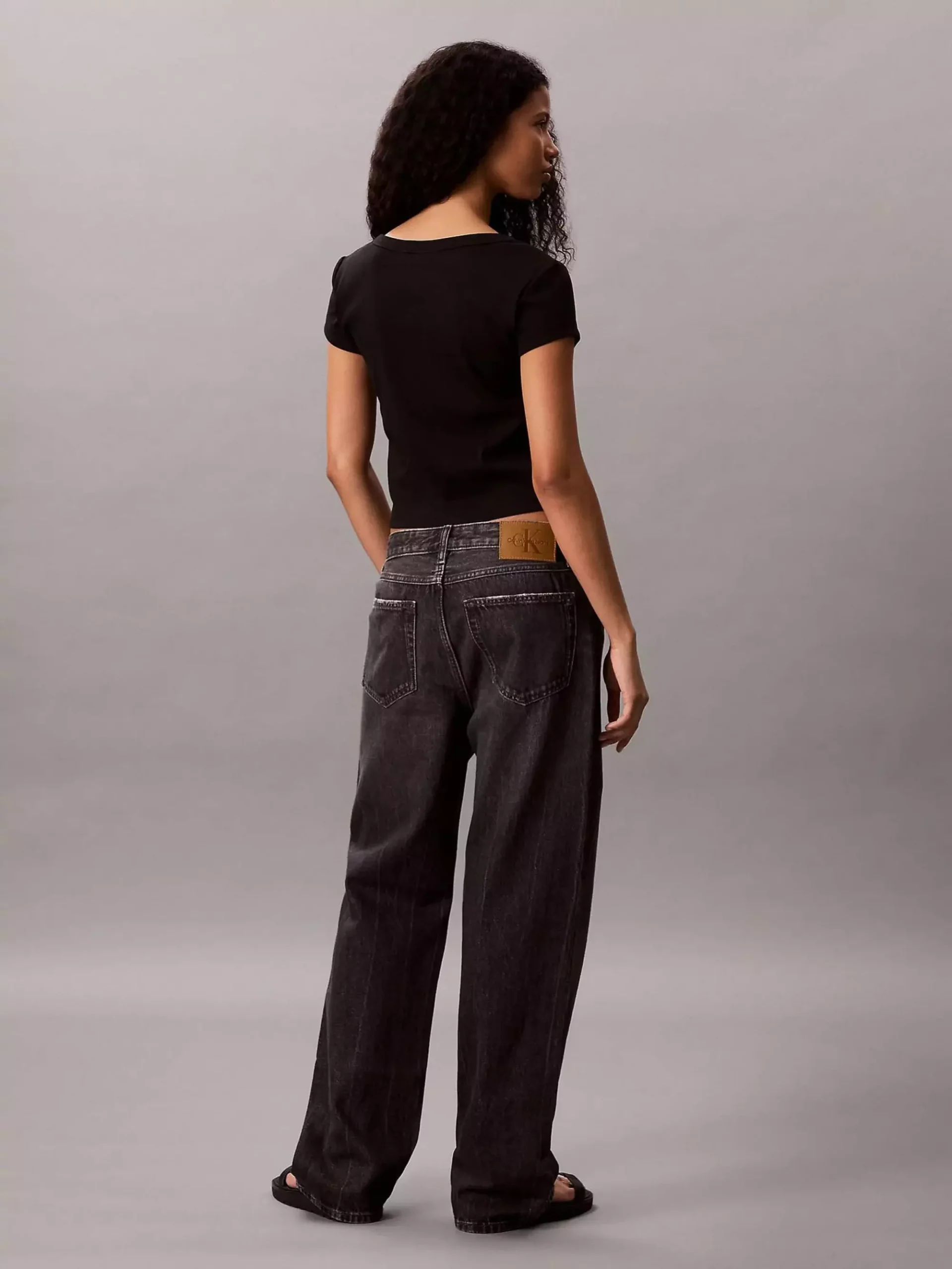 Calvin Klein - T-shirt à étiquette tissée - Noir 2