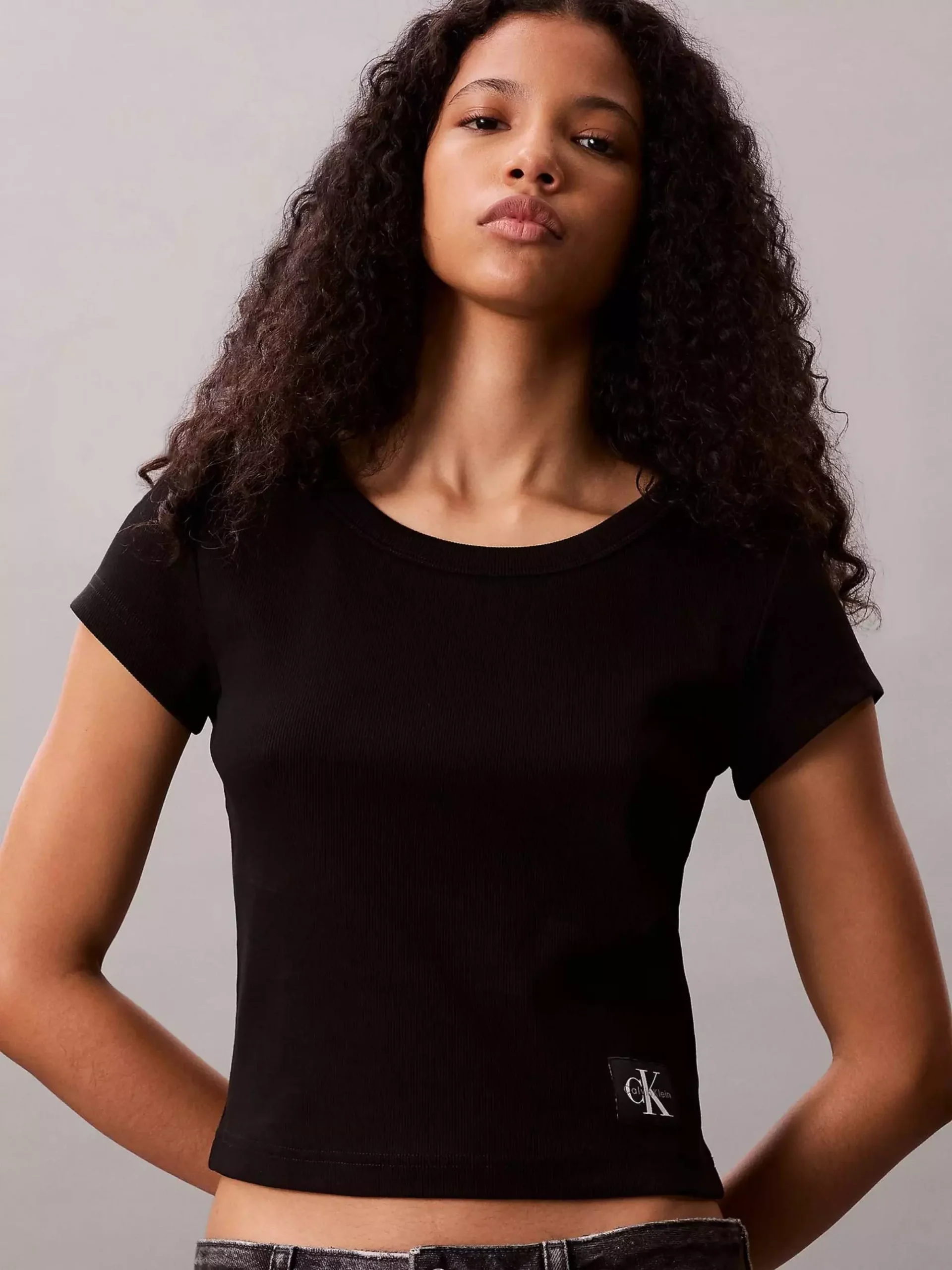 Calvin Klein - T-shirt à étiquette tissée - Noir 3