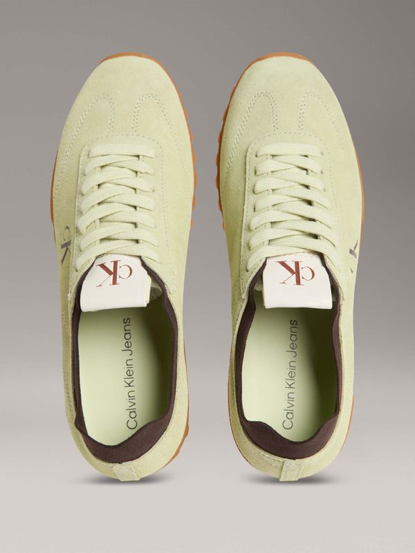 Calvin Klein - Baskets en daim pour femme Calvin Klein - vert/Noir/Marron 3