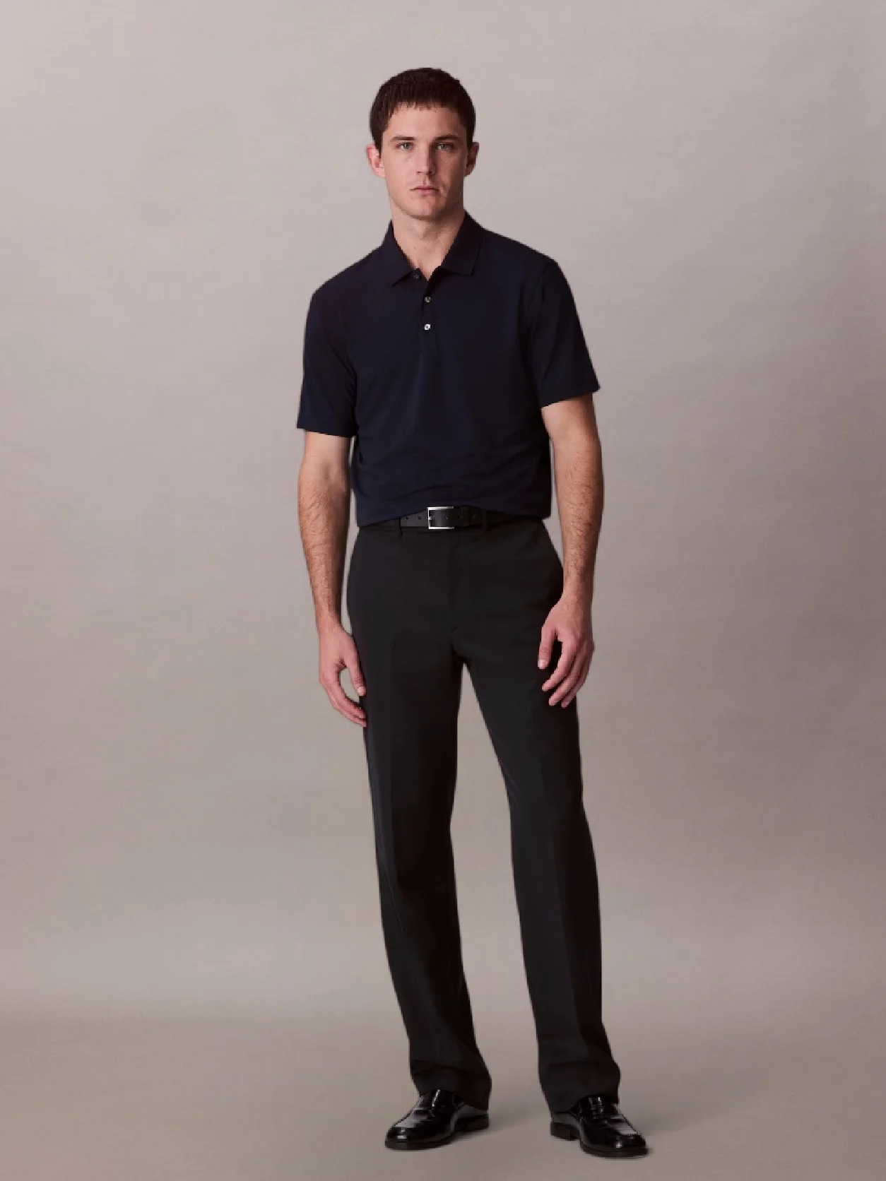 Calvin Klein - Polo rayé stretch jacquard - Saphir foncé 4