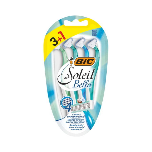 Bic – Soleil Bella Rasoirs 4 Lames Pour Femme Pack De 3+1