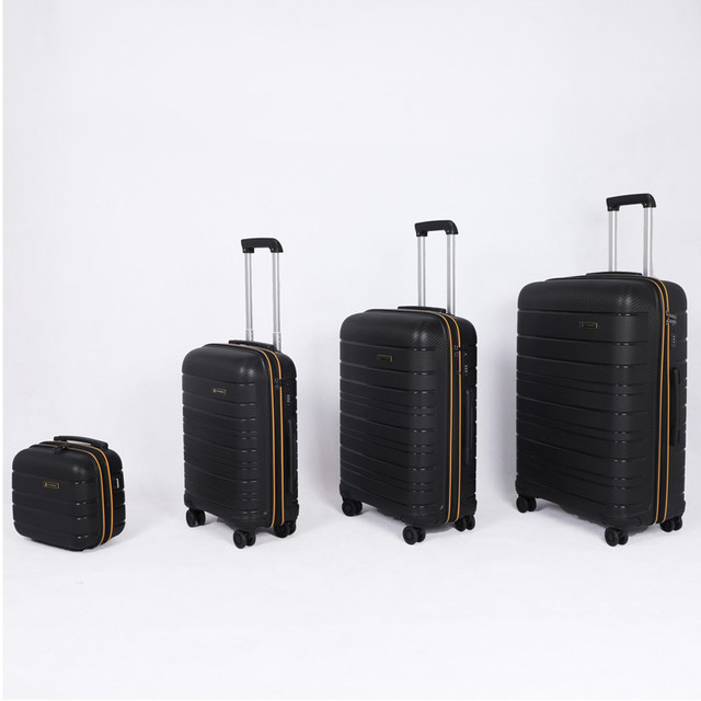 STARBAG - Série de 4 valises en polypropylène incassable Noir Jaune 3