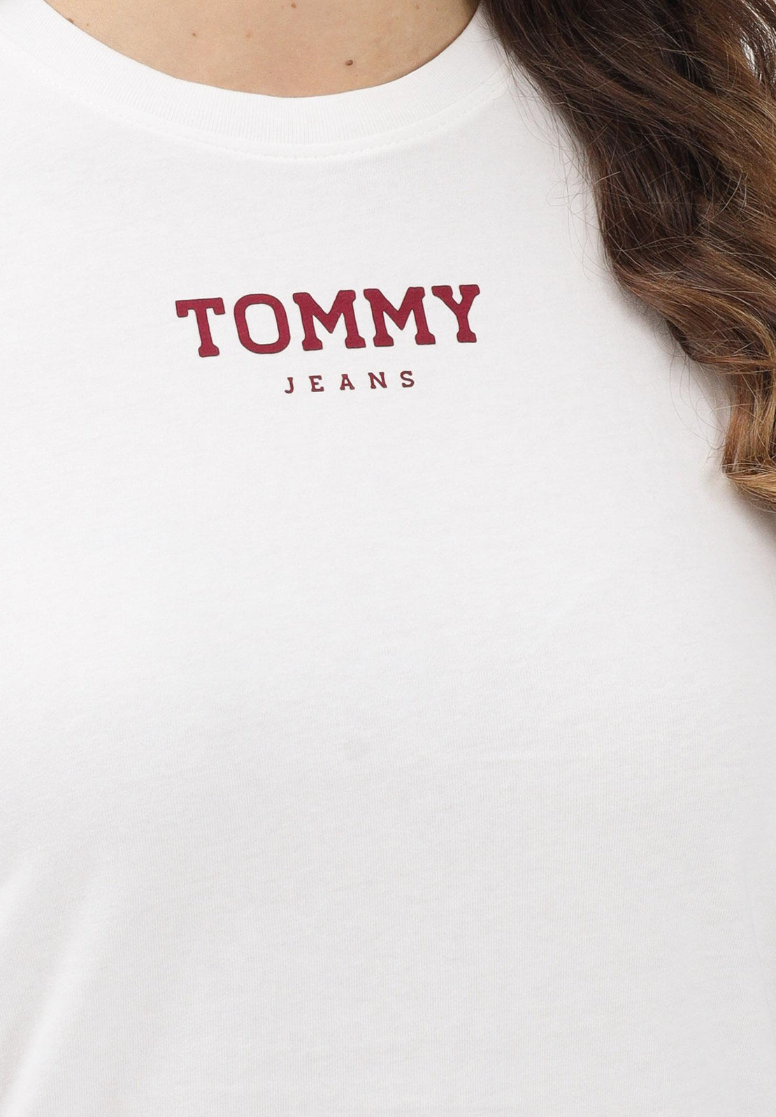Tommy Hilfiger - T-shirt blanc à manches courtes pour femme TOMMY JEANS avec logo - Blanc 3