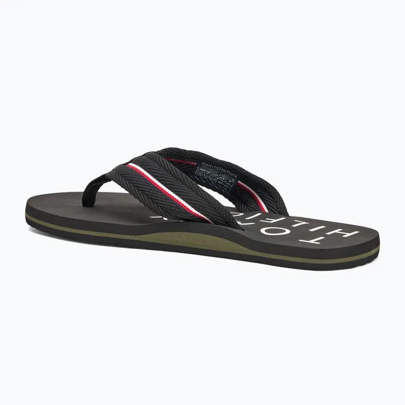 Tommy Hilfiger - Sandales de plage Tommy Hilfiger Web pour hommes - Noir 3