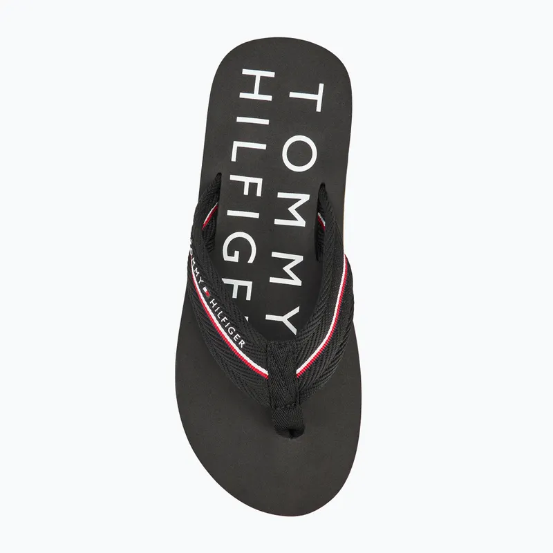 Tommy Hilfiger - Sandales de plage Tommy Hilfiger Web pour hommes - Noir 4