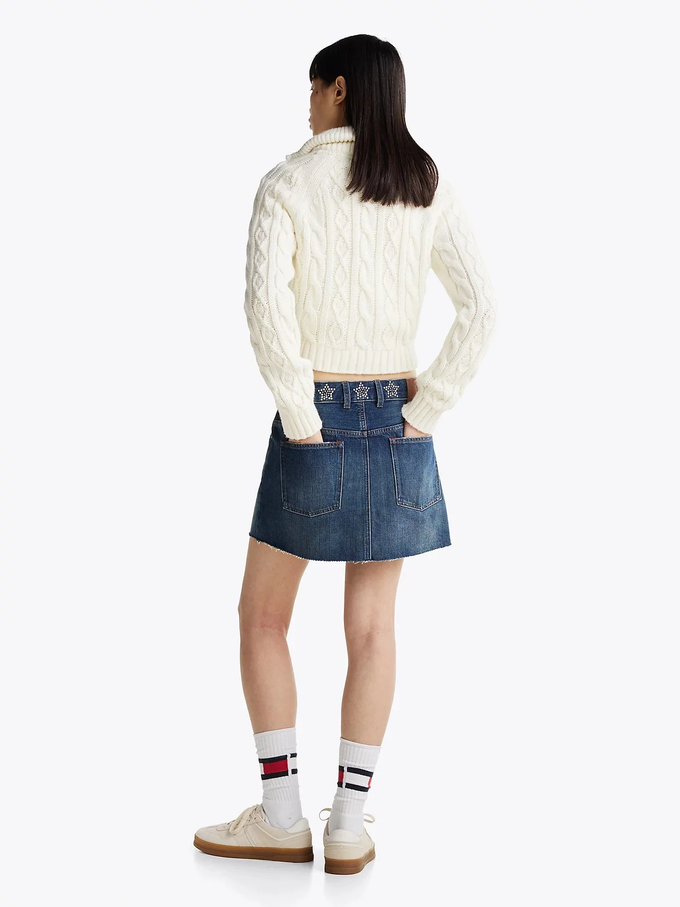 Tommy Hilfiger - Tommy Jeans - MINI-JUPE EN JEAN À CLOUS - Bleu 3