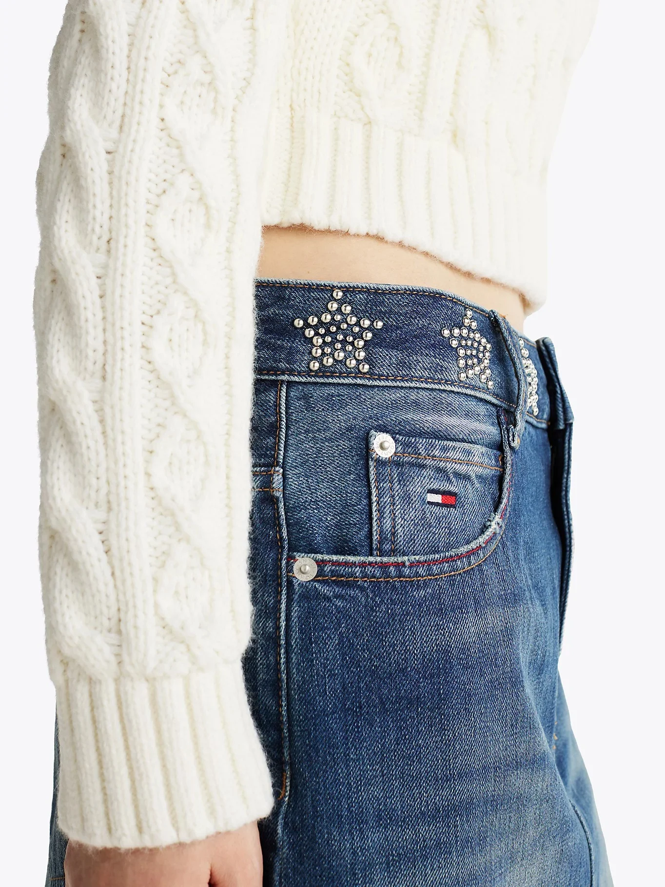 Tommy Hilfiger - Tommy Jeans - MINI-JUPE EN JEAN À CLOUS - Bleu 5