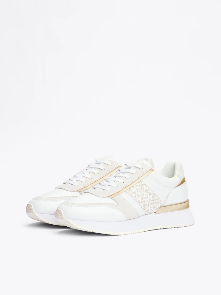 Tommy Hilfiger - Baskets métalliques TH Monogram - Pétale blanc/ivoire 2