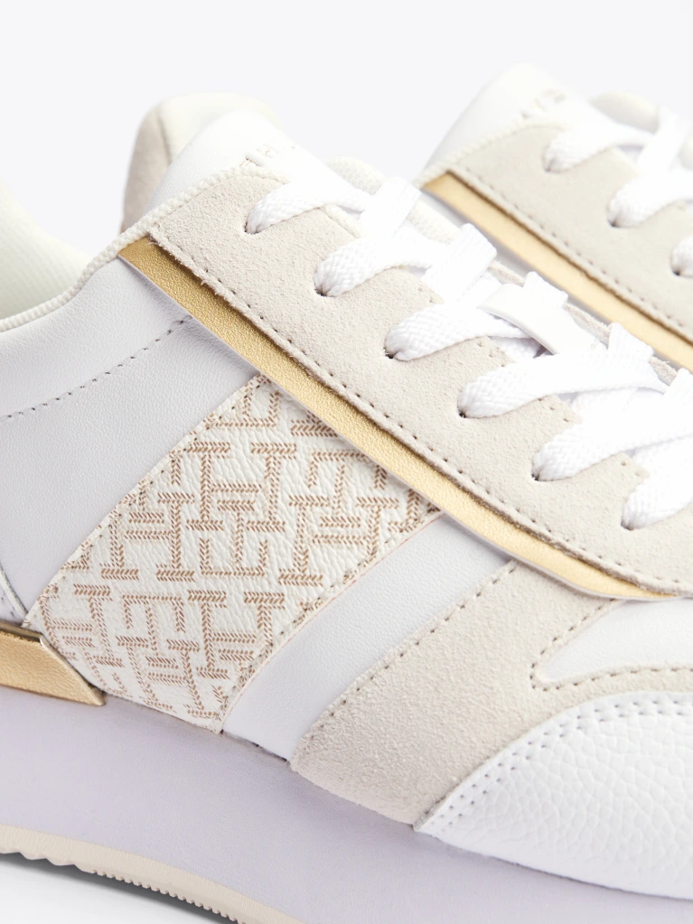 Tommy Hilfiger - Baskets métalliques TH Monogram - Pétale blanc/ivoire 6