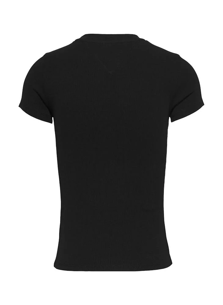 Tommy Hilfiger - T-shirt graphique à col rond - Noir 2
