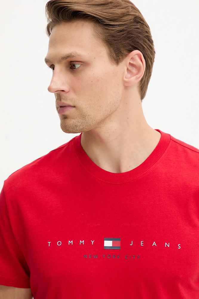 Tommy Hilfiger - T-shirt à manches courtes coupe classique Americana - Rouge 3