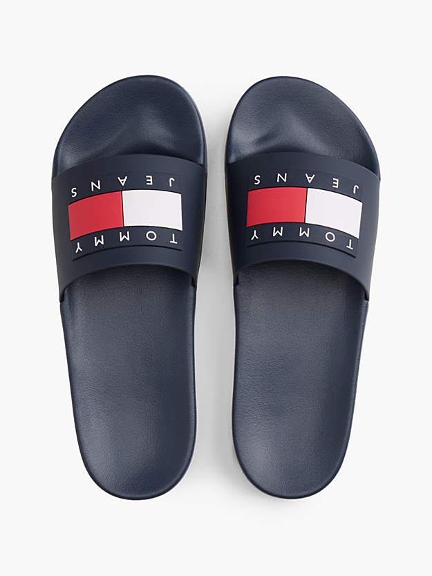 Tommy Hilfiger - Toboggans de piscine à insignes de drapeau - bleu foncé 3