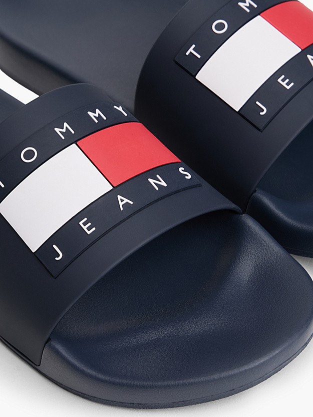 Tommy Hilfiger - Toboggans de piscine à insignes de drapeau - bleu foncé 6
