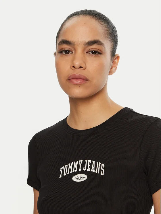 Tommy Hilfiger - T-shirt DW0DW19435 Coupe Slim - Noir 2