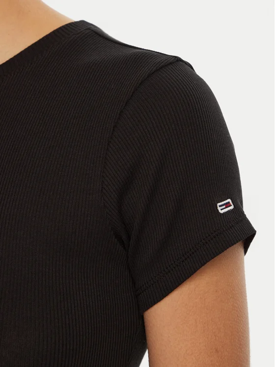 Tommy Hilfiger - T-shirt DW0DW19435 Coupe Slim - Noir 3