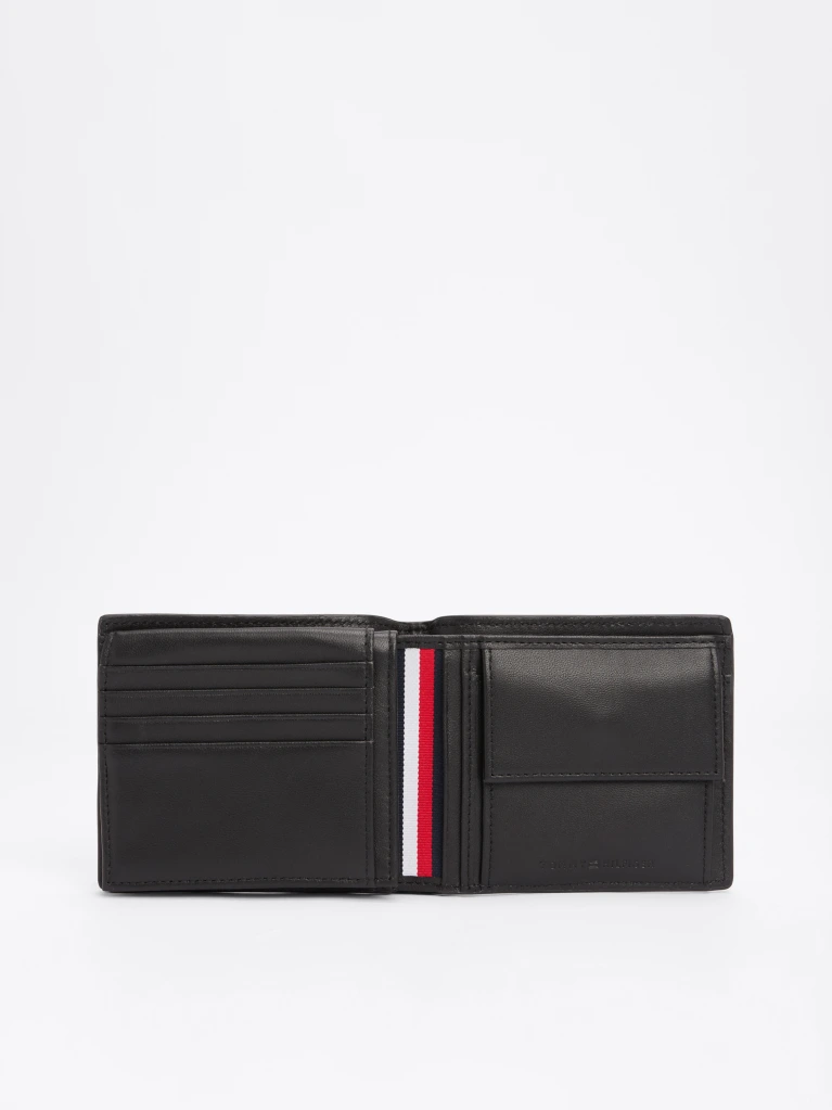 Tommy Hilfiger - Portefeuille à deux volets en cuir premium - Noir 4