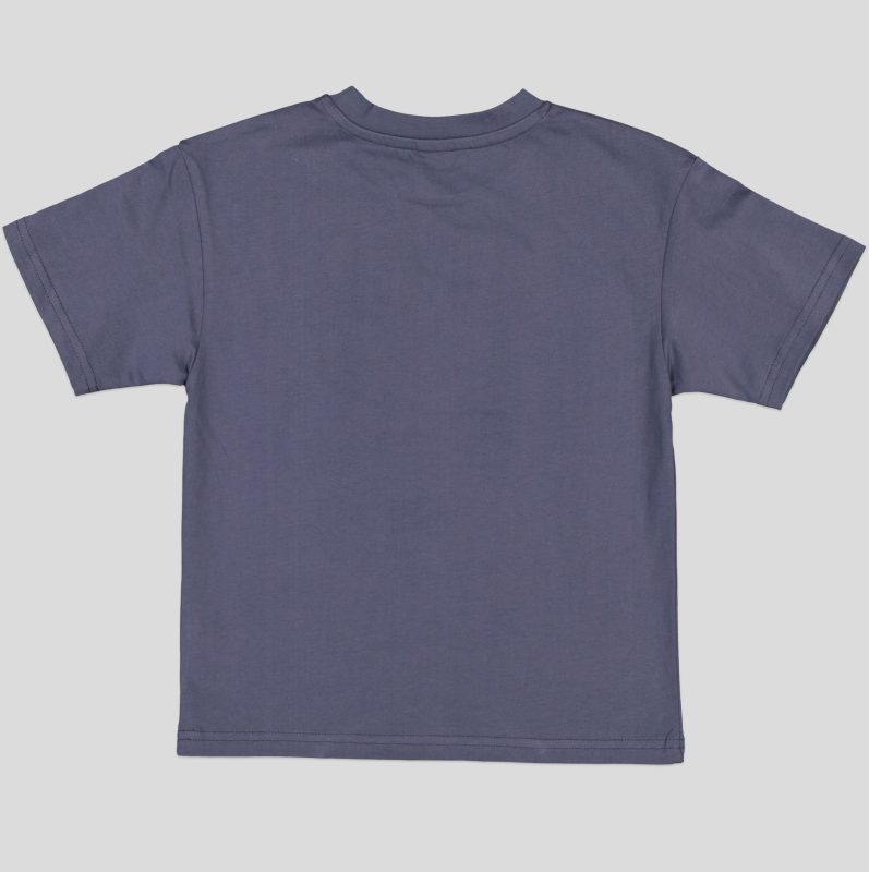 White Pigeon - T-SHIRT GARCON MANCHE COURTE 100 % COTON - Bleu Indigo 4