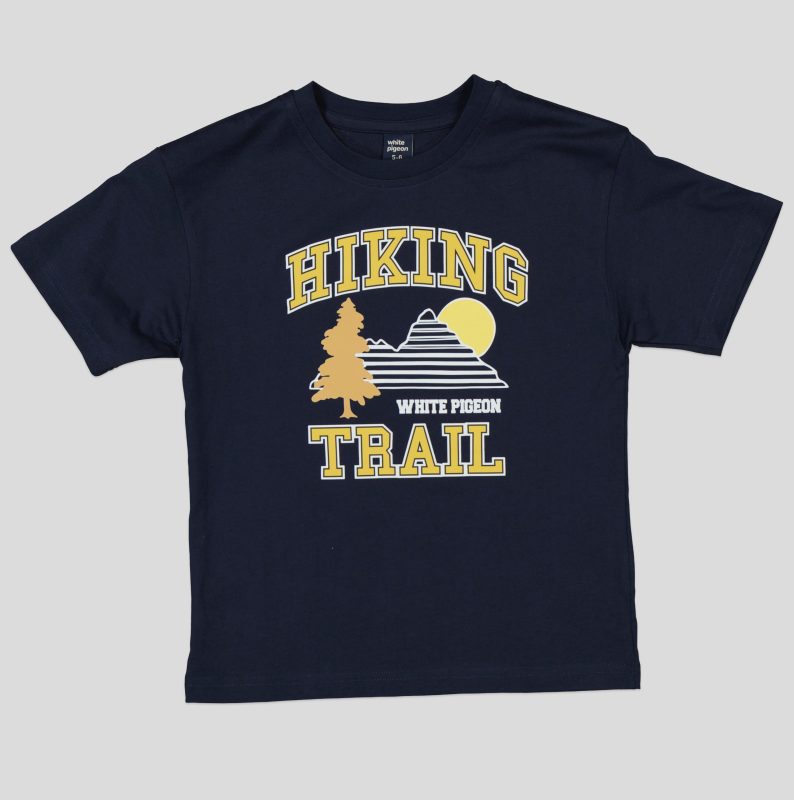 White Pigeon - T-SHIRT GARCON MANCHE COURTE 100 % COTON - Dark Navy 2