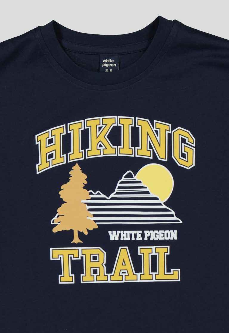 White Pigeon - T-SHIRT GARCON MANCHE COURTE 100 % COTON - Dark Navy 3