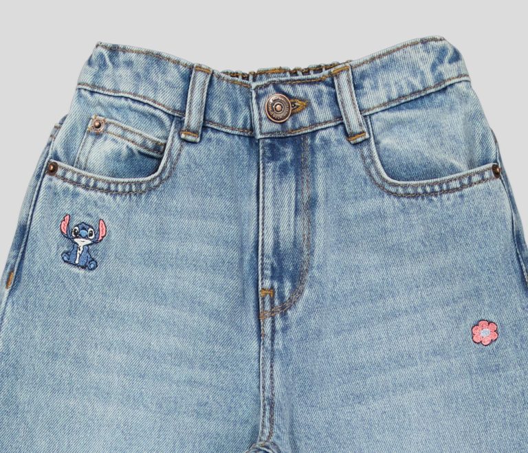 White Pigeon -  JEAN WIDE LEG FILLETTE COUPE LARGE MEDIUM 100% COTON - MEDIUM USED 3