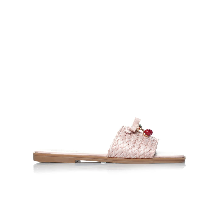 Seaside -Claquette plat cerise E26-F2026 - Rose
