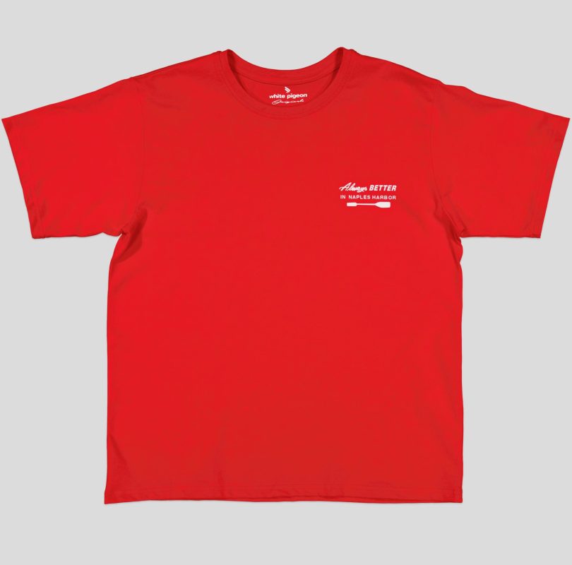 "White Pigeon - T-shirt pour homme en jersey 100% coton ""Always Better"" - ROUGE"