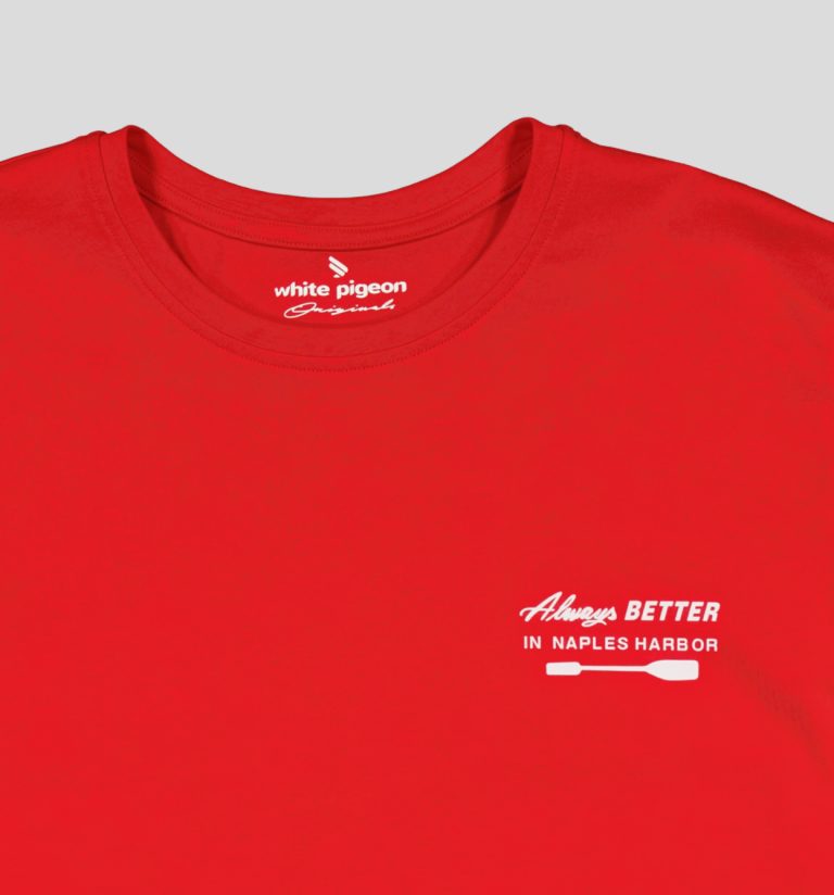 "White Pigeon - T-shirt pour homme en jersey 100% coton ""Always Better"" - ROUGE" 3